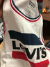 Levi's李維斯兒童裝男童t恤背心夏款無(wú)袖上衣夏季中大童潮牌衣服 奶白 110 /56 【建議身高104-110cm】 曬單實(shí)拍圖