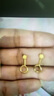 中國黃金（CHINA GOLD） 黃金耳釘女足金耳釘小豆豆圓珠泡釘耳飾送女友 滿天星耳釘（約1.1g） 曬單實拍圖