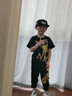 宇龍童話童裝男童套裝夏裝兒童帥氣運(yùn)動衣服小孩洋氣網(wǎng)紅夏季短袖潮裝 黑色X1金鷹（衣服褲子） 薄款 130 碼建議身高1.2米左右 曬單實拍圖