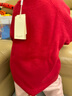 戴維貝拉（DAVE＆BELLA）兒童毛衣套頭衫洋氣女寶寶衣服幼兒童裝小童長(cháng)袖上衣冬裝圣誕 紅色【現貨】 120 cm（建議身高110-120cm） 曬單實(shí)拍圖