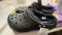 卡駱馳（CROCS）秋冬新品暖棉洞洞鞋男女秋冬款貝雅暖棉拖鞋|205969 黑/黑-060(建議買(mǎi)大一碼) 43 (270mm) 曬單實(shí)拍圖