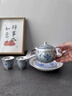 BOSSY鎏銀西施壺一壺二杯功夫茶具禮盒大師作品送長輩領(lǐng)導(dǎo)母親生日禮物 鎏銀青花纏枝蓮-西施壺一壺二杯 曬單實拍圖