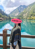 目丸云南麗江披肩青海新疆西藏民族風(fēng)旅游外搭斗篷外套披風(fēng)毯子圍巾女 孔雀藍(lán)+耳飾+額鏈 均碼 曬單實(shí)拍圖