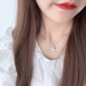 中國(guó)黃金（CHINA GOLD）四葉草白金項(xiàng)鏈女士鉑金時(shí)尚鎖骨鏈生日禮物高檔實(shí)用送女友生日 白金四葉草吊墜-配999銀鏈 曬單實(shí)拍圖