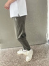花花公子（PLAYBOY）褲子男春秋季新款時尚百搭商務(wù)修身休閑褲潮流簡約韓版直筒長褲男 黑色 31 曬單實(shí)拍圖