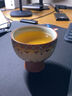 兮元記敦煌文創(chuàng  )茶杯主人杯茶具創(chuàng  )意禮盒伴手禮送長(cháng)輩朋友高顏值禮品禮物 敦煌米黃汝窯高足杯【禮盒裝】 曬單實(shí)拍圖