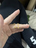 愛戀黃金光珠黃金耳釘足金999光面彎鉤耳飾女七夕禮物送老婆送女友 約1.3g 多退少補 曬單實拍圖