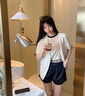 NicoleJolie黑西裝馬甲女2025秋季新款韓版時(shí)尚潮流坎肩小個(gè)子馬夾上衣外套 咖啡色 XL （建議135斤-150斤） 曬單實(shí)拍圖