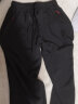 红蜻蜓（RED DRAGONFLY）休闲裤男士运动微弹时尚品牌印花百搭休闲直筒长裤子 黑色A M 实拍图