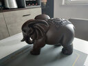 一木代傳 木雕大象擺件開(kāi)業(yè)禮品家居裝飾品喬遷新居玄關(guān)電視柜大象擺設 黑檀木精雕象長(cháng)28cm單只 曬單實(shí)拍圖