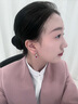 KASIYU 2024新款幸運四葉草耳環(huán)女滿鉆耳鉤耳墜仿瑪瑙氣質(zhì)耳飾夏季 E-964 四葉草銀色紅石 曬單實拍圖