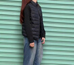 鴻星爾克（ERKE）羽絨服秋冬季立領(lǐng)保暖輕便羽絨馬甲女子休閑舒適防風(fēng)運動(dòng)外套 正黑 L 曬單實(shí)拍圖