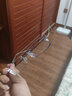 躍光無框純鈦眼鏡架男金絲近視眼鏡框女可配眼鏡防藍光無邊框眼睛片 銀色-方片 配1.71非球面無色切邊0-700 曬單實拍圖