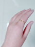 周大福礼物 17916系列小方戒方形戒指22K金彩金镶钻石戒指钻戒CE63534 13号 实拍图