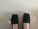 快樂(lè )瑪麗（J&M）漁夫鞋女士單鞋2025春夏新款蕾絲透氣懶人一腳蹬舒適小白鞋布鞋 黑色 38 240mm 曬單實(shí)拍圖