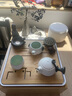 一品仟堂 茶具收納盒功夫茶具茶盤(pán)家用套裝簡(jiǎn)約竹制干泡盤(pán)儲(chǔ)水式小套茶臺(tái)茶海 江南(正方)茶盤(pán)+多功能收納盒（不帶茶具） 曬單實(shí)拍圖