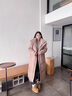 BOYXCO東北超長款過膝情侶羽絨服男女加厚保暖寬松百搭防寒情侶裝外套潮 卡其色 M 建議80-120斤 曬單實拍圖