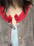 朵朵·可可秋冬季紅色加厚雙面珊瑚絨簡約女長袖家居服睡衣套裝 咖啡色 S (155) 曬單實(shí)拍圖