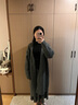 嘉茱莉新款長(zhǎng)款針織開衫外套女寬松針織上衣V領(lǐng)中長(zhǎng)款毛衣毛衫 薄暮灰 F 曬單實(shí)拍圖
