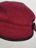 暢印中老年人帽子女春秋毛呢鴨舌帽 保暖遮風(fēng)帽 媽媽棉帽 老人鴨舌帽 梅紅色 可調節53-58 曬單實(shí)拍圖