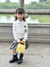 IVY HOUSE常春藤童裝女童外套秋季新款  溫柔開襟線衫洋氣jk短裙校園親子裝 米白色開衫 110cm 曬單實(shí)拍圖