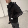 安初夏夾克外套男士韓版秋冬季新款連帽戶(hù)外沖鋒衣男女休閑情侶衣服男裝 8026黑色送內搭白T XL  【適合115-130斤左右】 曬單實(shí)拍圖