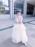 思妙星女童晚禮服高端生日宴花童女孩公主裙兒童主持人鋼琴樂團演出服夏 香檳色長款 140 曬單實拍圖