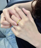 尤克達(dá)帝999金包銀戒指男女 黃金戒指碎碎冰情侶對(duì)戒開口可調(diào)節(jié)指環(huán)送女友 七夕情人節(jié)禮物(女戒一枚) 開口可調(diào)節(jié) 曬單實(shí)拍圖