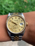 【二手95新】Rolex勞力士日志型系列16233自動(dòng)機械男表36MM表徑18K金二手鐘表腕表 曬單實(shí)拍圖