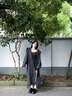羅蒙（ROMON）法式慵懶風灰色中長款毛衣外套女秋冬季2025新款寬松外穿針織開衫 灰色 均碼 -90-140斤 曬單實拍圖
