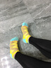 Sport's House運(yùn)動(dòng)之家女士防滑速干夏季專業(yè)薄款毛巾底跑步襪 天藍(lán)色 曬單實(shí)拍圖