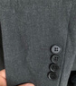 羅蒙（ROMON）大碼西裝西服套裝男雙排扣戧駁領(lǐng)正裝結(jié)婚新郎修身英倫風(fēng)商務(wù)休閑 黑色 兩件套 2XL 曬單實(shí)拍圖