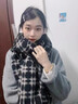 暢印2024冬款新款韓系氛圍感圍巾女冬款加厚格子超長(zhǎng)網(wǎng)紅披肩送女友 氣質(zhì)黑 曬單實(shí)拍圖