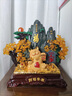 RWTW財(cái)福安泰招財(cái)貓擺件發(fā)財(cái)樹中式客廳玄關(guān)酒柜裝飾品喬遷新居禮物 36cm WM財(cái)福安泰彩繪色 約37*18* 曬單實(shí)拍圖