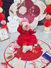 戴維貝拉（DAVE＆BELLA）國風(fēng)女寶寶網(wǎng)紗裙女童毛衣連衣裙冬裝新年童裙洋氣小童裙子 中國紅【現(xiàn)貨】 80 cm（建議身高73-80cm） 曬單實拍圖