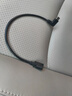 倍立方miniusb轉typec公彎頭t型口usb母充電接口轉換頭行車記錄儀電源線 Type-c公轉T型口Mini母彎頭線25CM 曬單實拍圖