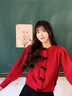熒蒂針織衫毛衣女紅色過(guò)年套裝裙女2025新款小個(gè)子茶系秋裝搭配一整套 紅色毛衣+半身裙【套裝】1 M 曬單實(shí)拍圖
