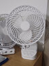 ATEnge 充電小風(fēng)扇 超長(cháng)續航充電風(fēng)扇 USB風(fēng)扇9英寸制冷大風(fēng)力噴霧辦公桌面輕音降溫嬰兒車(chē)載戶(hù)外釣魚(yú) 8寸搖頭10000毫安48小時(shí)續航（電池可拆）白色 曬單實(shí)拍圖