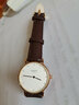 雷米龍時(shí)尚簡(jiǎn)約真皮時(shí)尚腕帶適配羅西尼迪士尼MK迪奧天梭DW牛皮手表帶女 棕色-金色扣 14mm 曬單實(shí)拍圖