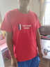 淘茲朗男士T恤硬挺華棉短袖t恤男士簡(jiǎn)約低調大碼寬松圓領(lǐng)印花半袖潮男裝 短袖THE紅色 L 建議125-140斤 曬單實(shí)拍圖