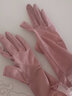 雪倫姿 防曬手套女冰絲夏季手套夏天防嗮蕾絲開(kāi)車(chē)薄款透氣戶(hù)外騎車(chē)防滑 露指款-豆沙粉 曬單實(shí)拍圖