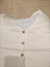 皮爾卡丹（pierre cardin）2025新款寬松大尺碼V領(lǐng)外搭長(cháng)袖毛衣針織開(kāi)衫女春秋純色上衣女薄 白色 S 曬單實(shí)拍圖
