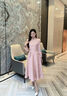 塞德勒粉色旗袍敬酒服新娘訂婚禮服新中式宴會結(jié)婚晚禮服秋冬長袖連衣裙 粉色 M（建議96-105斤） 曬單實拍圖