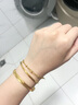 首愛黃金手鐲女999.9足金光面金推拉活口實心光圈手鐲送媽女神節(jié)禮物 26.76g 曬單實拍圖