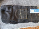 望了型 加絨牛仔褲男彈力直筒青年寬松加厚帶絨男褲子高腰男士秋冬款 彈力黑色009款加絨 33(腰圍2尺6) 曬單實(shí)拍圖