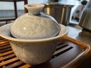 墨奢淳  藍冰窯變結晶旅行茶具蓋碗主人杯功夫茶具單個(gè)防燙陶瓷泡茶碗 二才蓋碗 曬單實(shí)拍圖