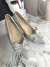 愛(ài)妮貓860-1高跟鞋尖頭蝴蝶結送女友閨蜜水晶伴娘婚鞋蝴蝶結細跟單鞋 銀色【8cm】 36 曬單實(shí)拍圖