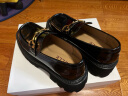 百丽乐福鞋女专柜同款黑色牛皮粗跟单鞋Z1R1DAA3 黑色 35 实拍图