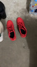 卡帝樂(lè )鱷魚(yú)（CARTELO）本命年紅色男鞋2023新款秋季內增高板鞋男士高幫休閑運動(dòng)鞋大碼46 紅色主圖增高款) 43 曬單實(shí)拍圖