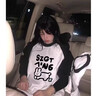 高級感撞色衛衣女oversize加絨加厚插肩袖上衣小個(gè)子ins學(xué)生外套 SEZO兔【優(yōu)質(zhì)薄款】 M 曬單實(shí)拍圖